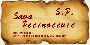 Sava Pečinoćević vizit kartica